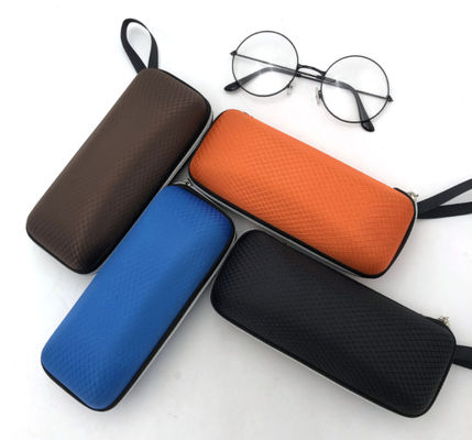 Zipper PU Velvet EVA Hard Shell Carrying Case For Glasses Storage