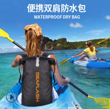 IP65 Waterproof PVC Tarpaulin Beach Bag Backpack Amazon Hot sales Factory Outdoor Waterproof Hiking Swimming Beach Backpack Bag