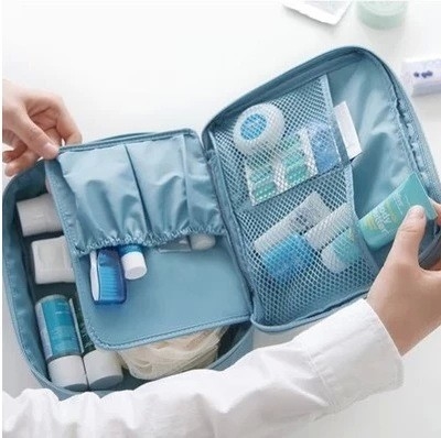 Ladies Men Double Travel Wash Bag Cosmetic Storage Multifunctional Waterproof