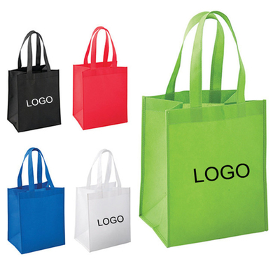 Recycled Tote Non Woven Fabric Shopping Bag Customized Reusable With Logo