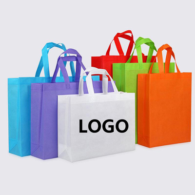 Recycled Tote Non Woven Fabric Shopping Bag Customized Reusable With Logo