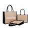 Lamination Burlap Jute Shopping Grocery Tote Bags PE Coating Reusable