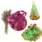 Fruit Vegetable Reusable Grocery Bags Washable Cotton Mesh String Short Handle
